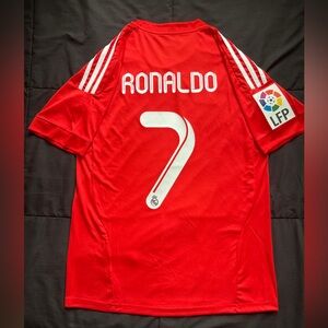 Ronaldo #7 Red S-L Real Madrid 2011 Third Jersey Soccer Cristiano